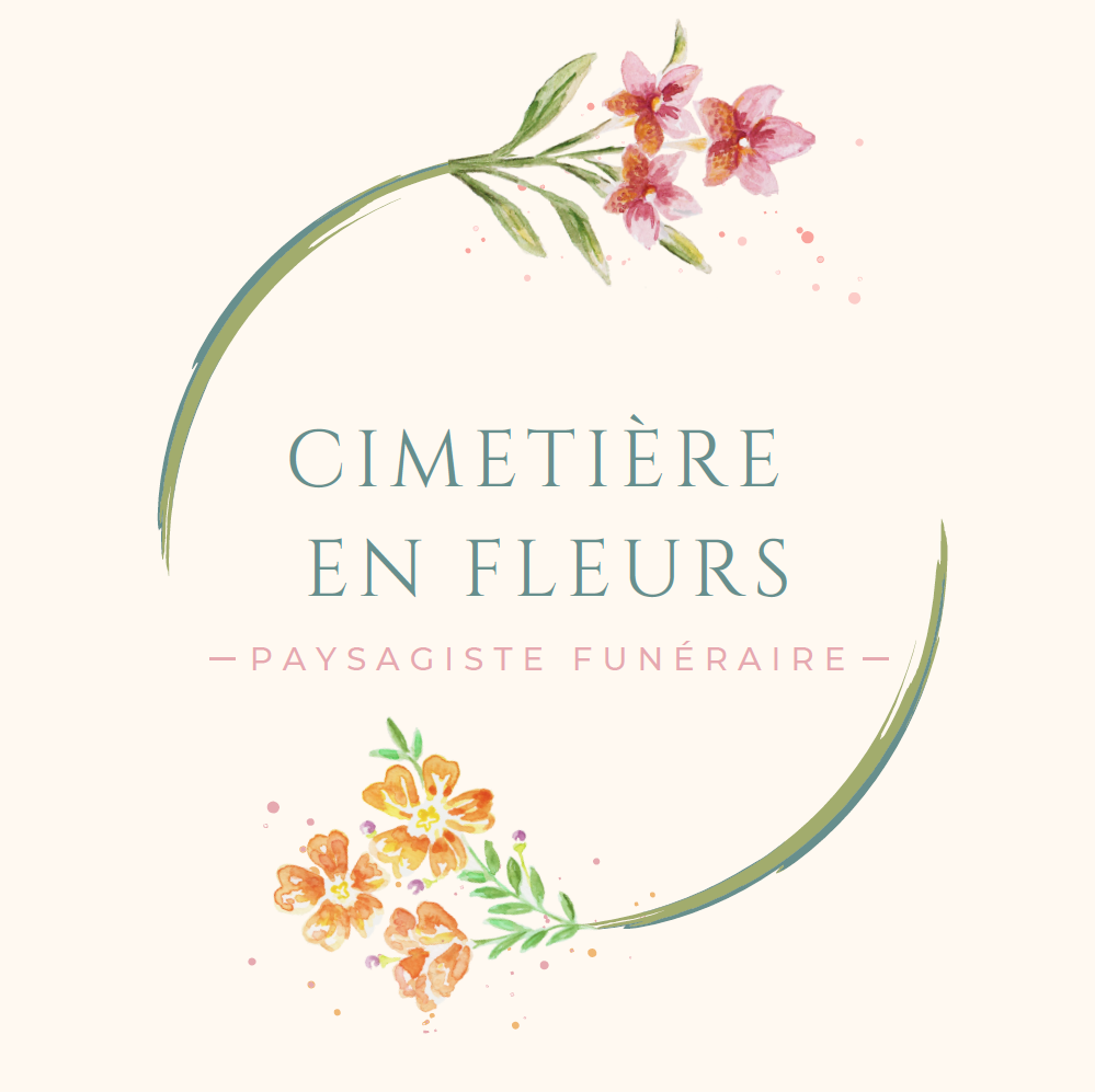 Logo Cimetière en Fleurs - Créatrice de tombes végétalisées